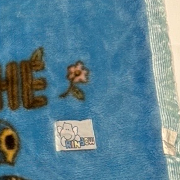 Vintage Winnie The Pooh and Piglet Blanket Throw - Picture 3 of 5